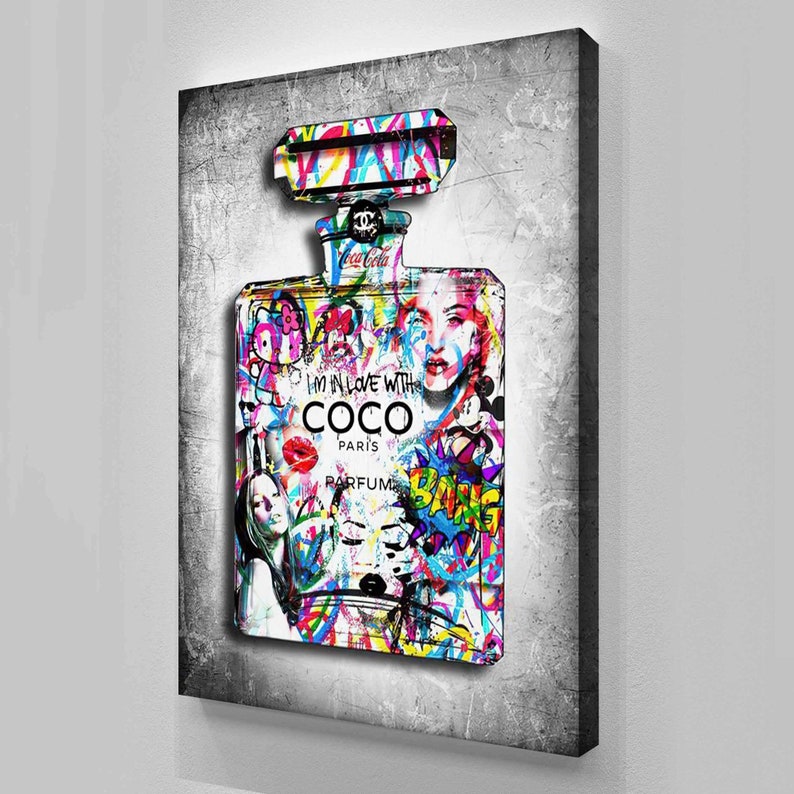 Perfume Bottle Street Art Graffiti Poster Canvas Wall Etsy Australia