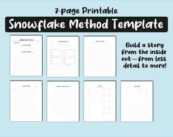 Snowflake Methode Novel Gliederung: Arbeitsblätter zur Story-Planung (PDF)