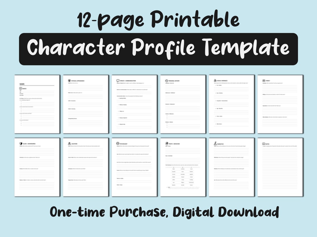 printable-character-profile-template-12-pages-us-letter-pdf-etsy-australia