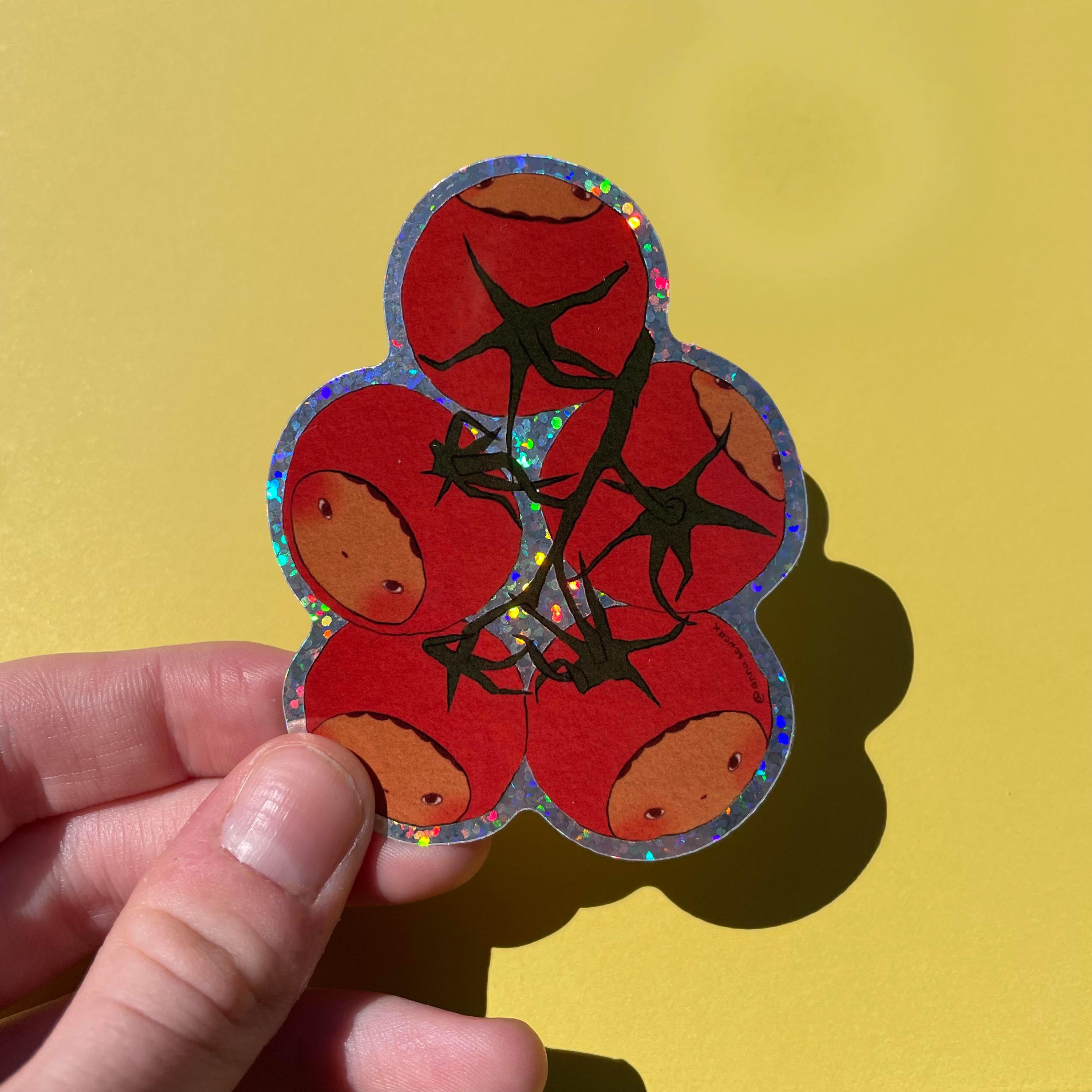Tomato Friends Glitter Waterproof Vinyl Sticker