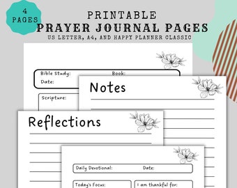 Modello di diario di preghiera: Meditazione quotidiana, studio biblico SOAP (PDF)
