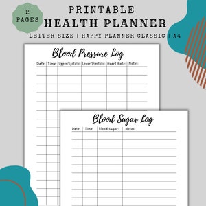 Blood Pressure Log, Blood Sugar Tracker, Glucose Level Tracker, Blood Pressure Tracker, Blood Sugar Log, Diabetes Journal