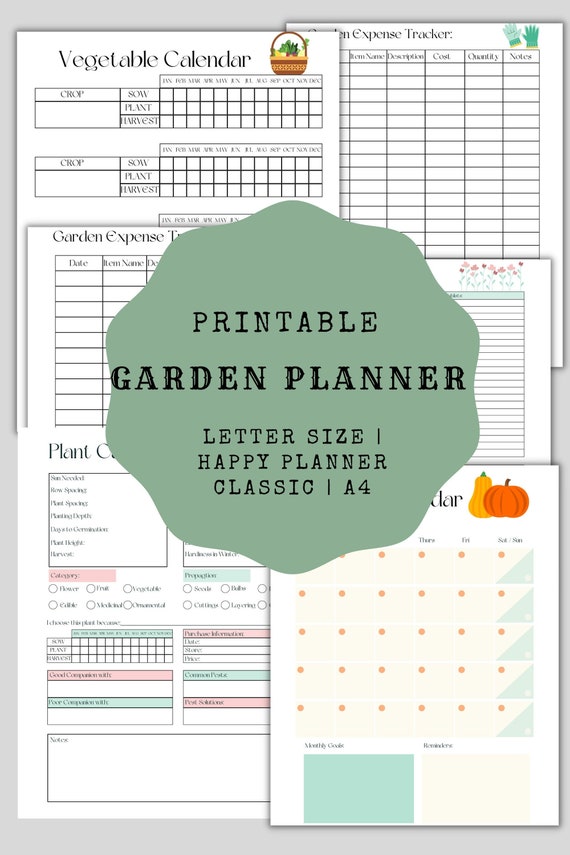 5 Year Garden Journal Planner & Logbook: Gardener's Logbook
