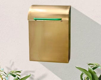 Buzón de pared / Buzón de metal / Buzón moderno / Buzón colorido / Buzón dorado / Buzón de latón