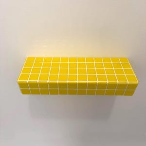 Sage Green Tile Floating Wall Shelf | Colorful Shelf | Modern Wall Mounted Shelf | Dopamine Decor | Plant Shelf | Decorative Wall Shelf | image 12