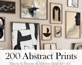 200 Beige Abstract Art Prints | Gallery Wall Art | Maximalist Gallery Wall Decor | Printable Wall Art | Vintage Art | Aesthetic Wall Collage