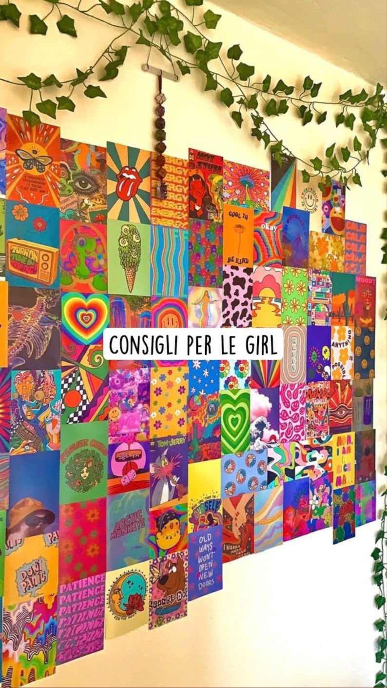 110pcs Indie Wall Collage Kit Indie Wall Collage Retro Wall Etsy