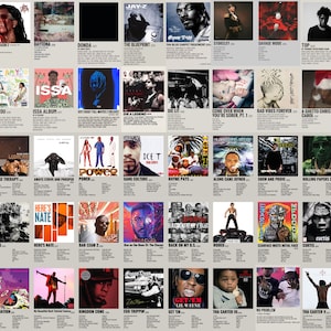 270PCS Minimalist Rap Album Cover Poster, Minimalist Hip-hop Music