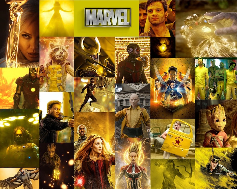 200pcs Marvel Avengers Rainbow Aesthetic Wall Collage Marvel Etsy