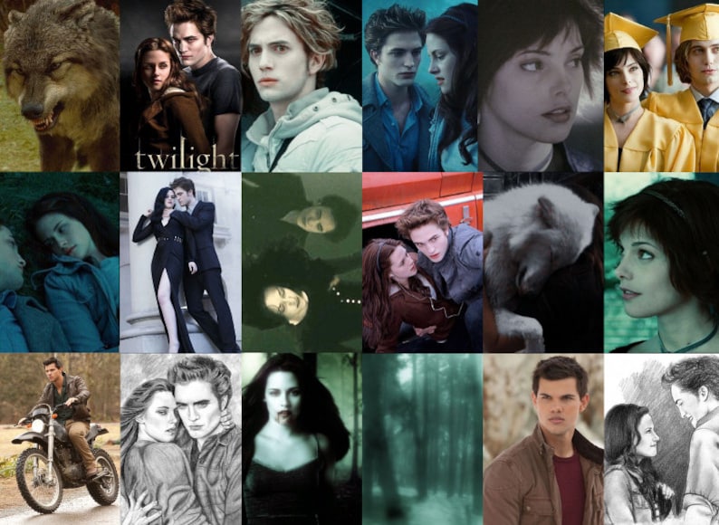 125PCS Twilight Wall Collage Kit Twilight Saga Aesthetic Photo Collage Prints Twilight Movie Pictures Room Decor Aesthetic collage kit image 6