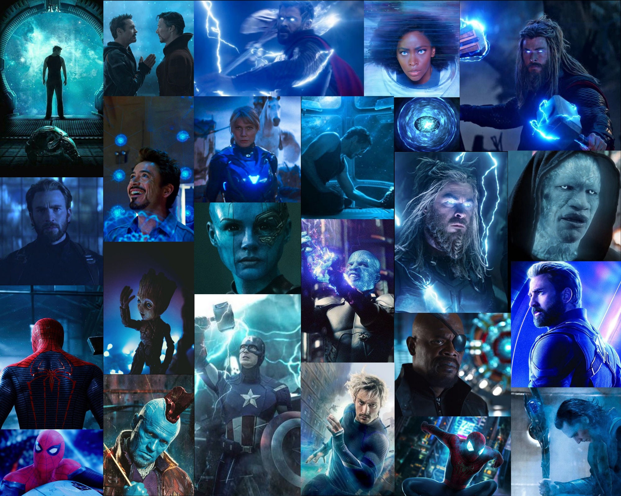 225 Marvel Avengers Rainbow Aesthetic Wall Collage Marvel Etsy Australia