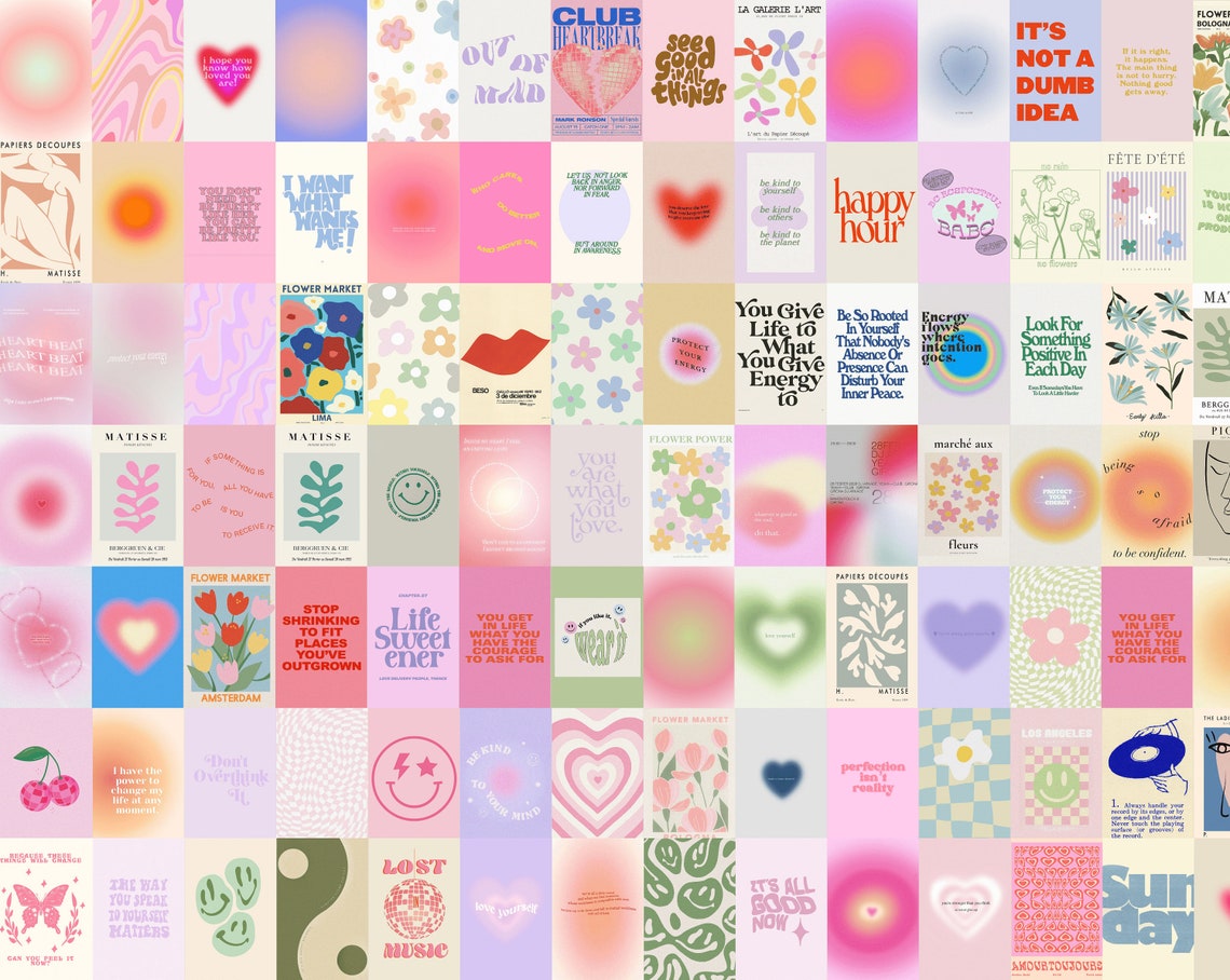 150 Danish Pastel Aesthetic Wall Collage Kit Danish Pastel - Etsy