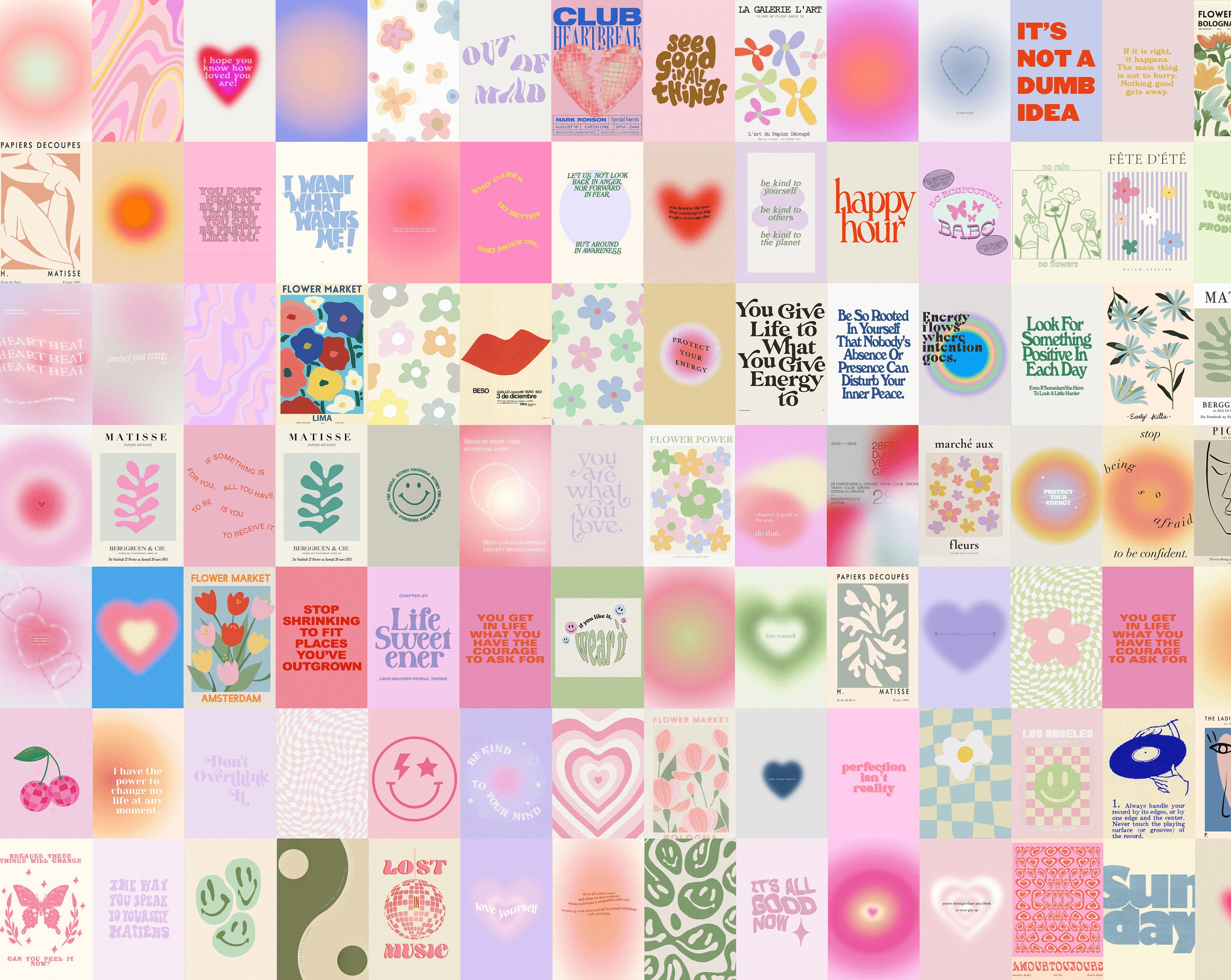 150 Danish Pastel Aesthetic Wall Collage Kit Danish Pastel - Etsy UK