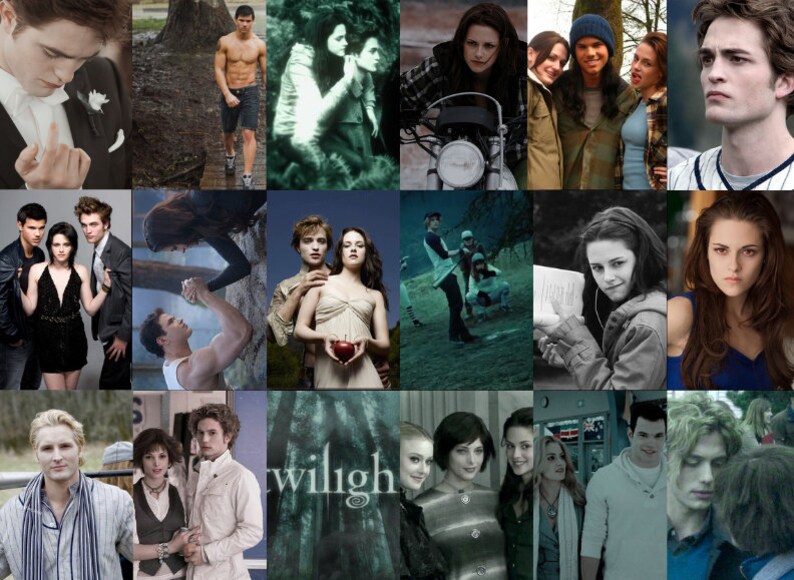 125PCS Twilight Wall Collage Kit Twilight Saga Aesthetic Photo Collage Prints Twilight Movie Pictures Room Decor Aesthetic collage kit image 7