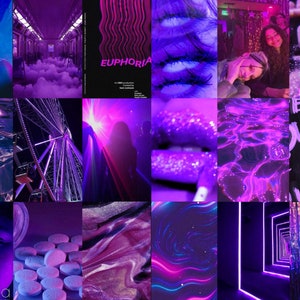 110 Euphoria Aesthetic Wall Collage Kit Purple Room Decor - Etsy