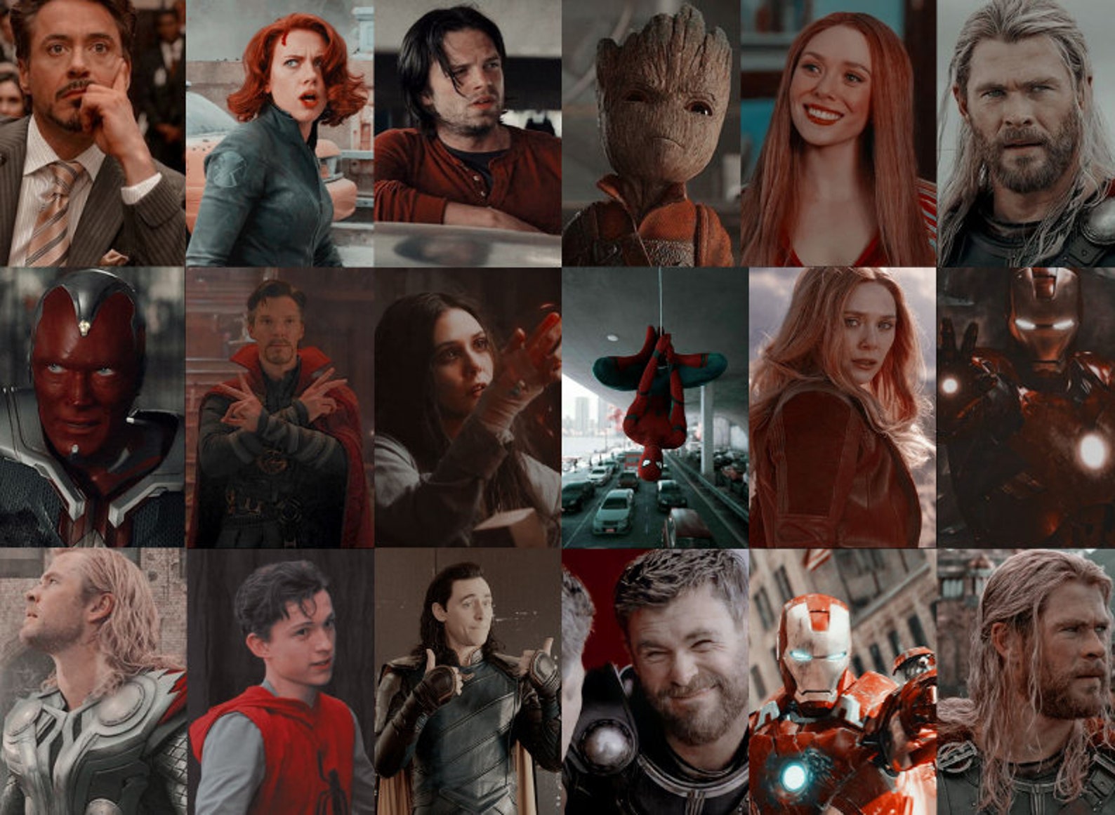 100pcs Marvel Aesthetic Wall Collage Marvel Collage Kit Red Etsy