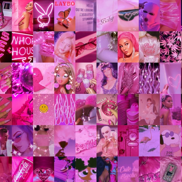 Pink Collage Kit - Etsy