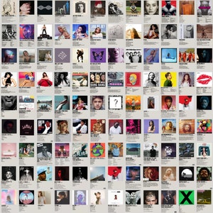 1200PCS Minimalist Album Cover Poster, Album Prints, Music Wall Decor, Music Poster Prints, Digital Music Album Posters, Music Wall Art Room