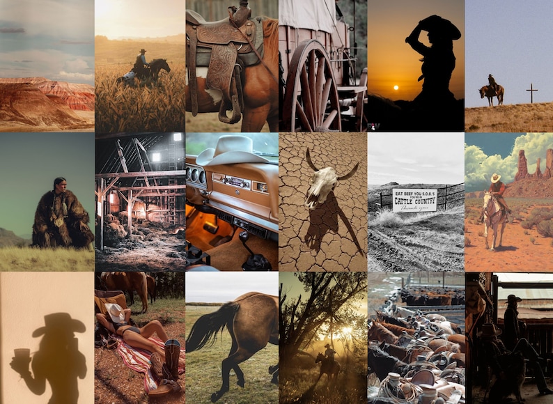 Cowgirl Western Collage Kit