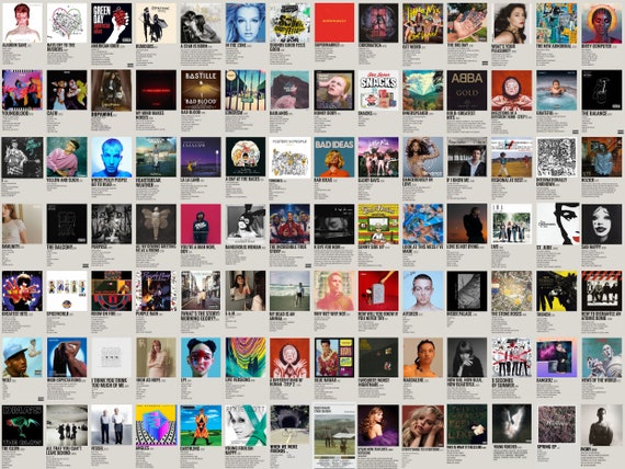 1200PCS Minimalist Album Cover Poster, Album Prints, Music Wall