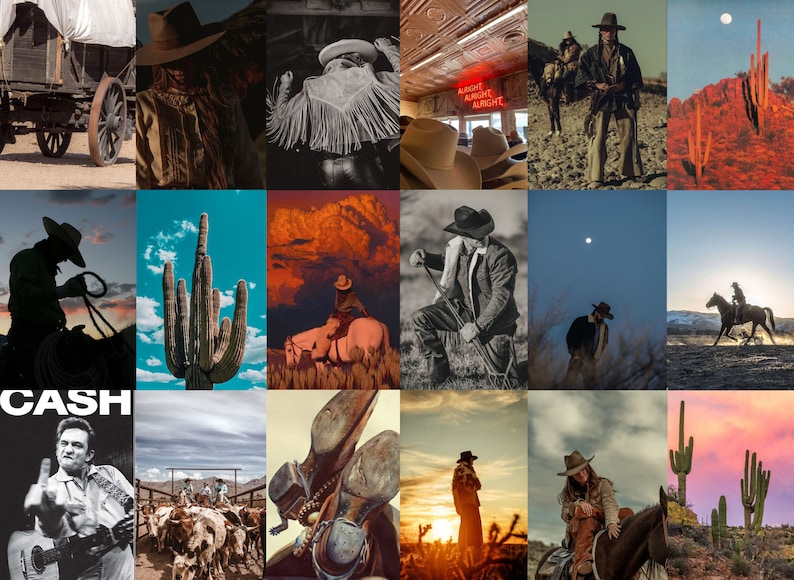 Wild West Picture Collage Set