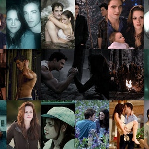 125PCS Twilight Wall Collage Kit Twilight Saga Aesthetic Photo Collage Prints Twilight Movie Pictures Room Decor Aesthetic collage kit image 3