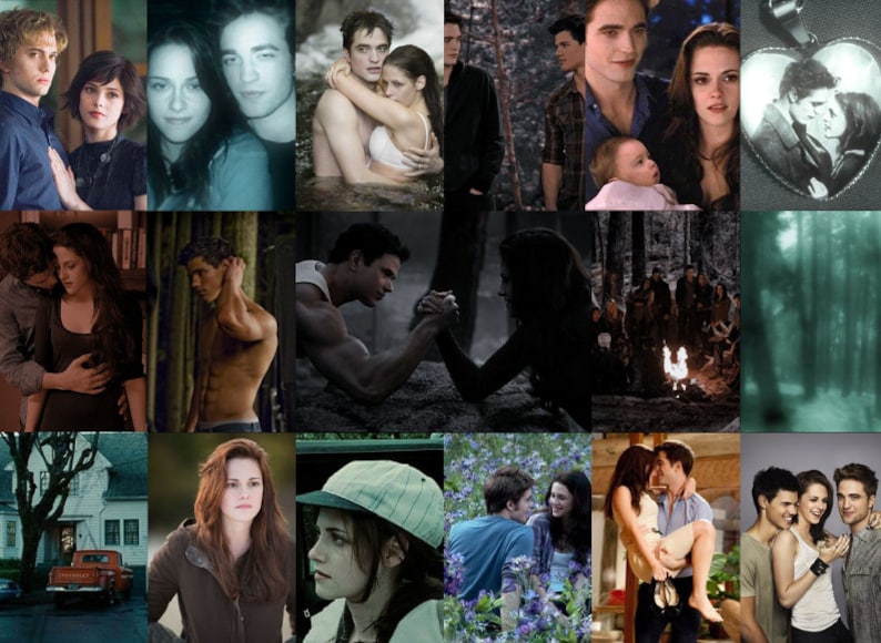 125PCS Twilight Wall Collage Kit Twilight Saga Aesthetic Photo Collage Prints Twilight Movie Pictures Room Decor Aesthetic collage kit image 3