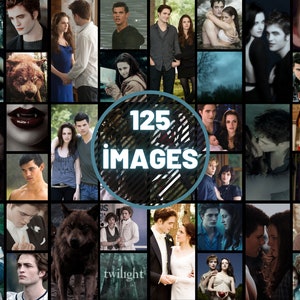 125PCS Twilight Wall Collage Kit - Twilight Saga Aesthetic Photo Collage Prints - Twilight Movie Pictures Room Decor - Aesthetic collage kit