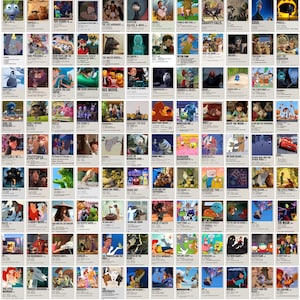160 Cartoon Minimalist Filmposter, Ästhetische Cartoon Collage, Für Kinder, Cartoon Prints, Filmdekor, Film Wandkunst, Wandposter