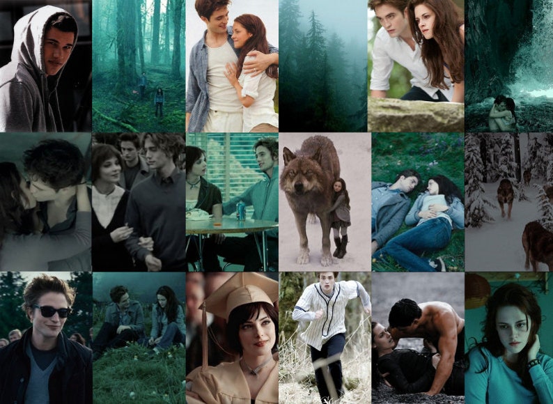 125PCS Twilight Wall Collage Kit Twilight Saga Aesthetic Photo Collage Prints Twilight Movie Pictures Room Decor Aesthetic collage kit image 9