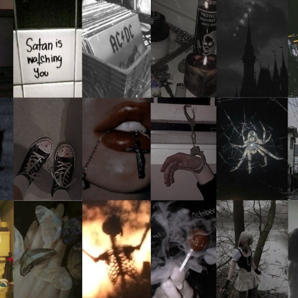 Aesthetic Wall Decor Black Etsy