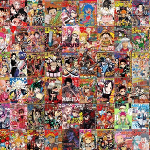 1050 copertine di riviste anime manga / kit collage anime / kit collage manga / decorazioni murali anime / download digitale anime / digitale manga
