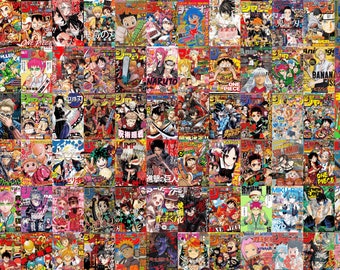 1050 Anime Manga Magazine Covers | Anime Collage Kit | Manga Collage Kit | Anime Wall Decor | Anime Digital Download | Manga Digital