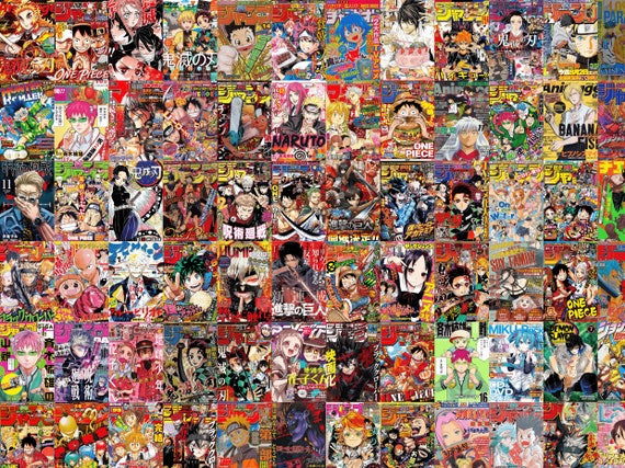 1050 Anime Manga Magazine Covers Anime Collage Kit Manga Collage Kit Anime  Wall Decor Anime Digital Download Manga Digital 