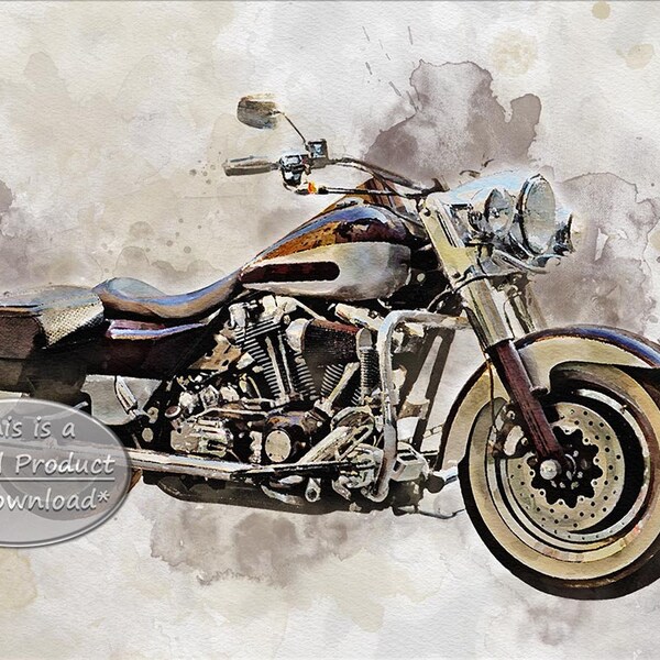 Motorcycle Printable - Etsy