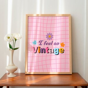 Cute print wall art, Retro wall art, Vintage, Retro digital download, retro poster, wall art quote, wall art printable, Retro wall decor