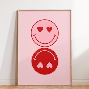 Lindo arte de pared retro, cartel rosa, impresiones de arte de pared, cartel romántico, impresión de moda, descarga digital, arte imprimible, cartel retro, decoración de pared