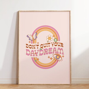 Retro Zitat Wanddruck, Groovy, Positives Zitat Druck, digitaler Download Druck, Wand-Dekor, druckbare Kunst, Retro Wandkunst, 90er Jahre Retro Plakat