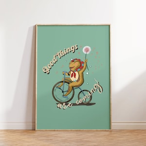Retro Quote Wall Print, Frog Groovy Print, Retro Wall Art, Inspirational Prints, Digital Download, Wall Decor, Printable Art, Retro Poster