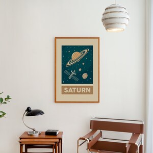Retro Solar System Planet Wall Print Set of 9, Space Wall Print ...