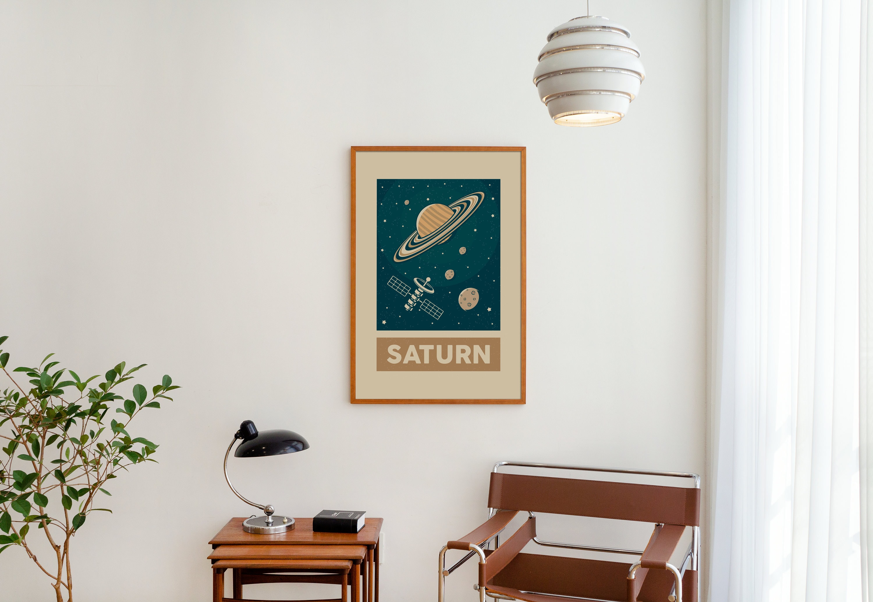 Retro Solar System Planet Wall Print Set of 9, Space Wall Print ...