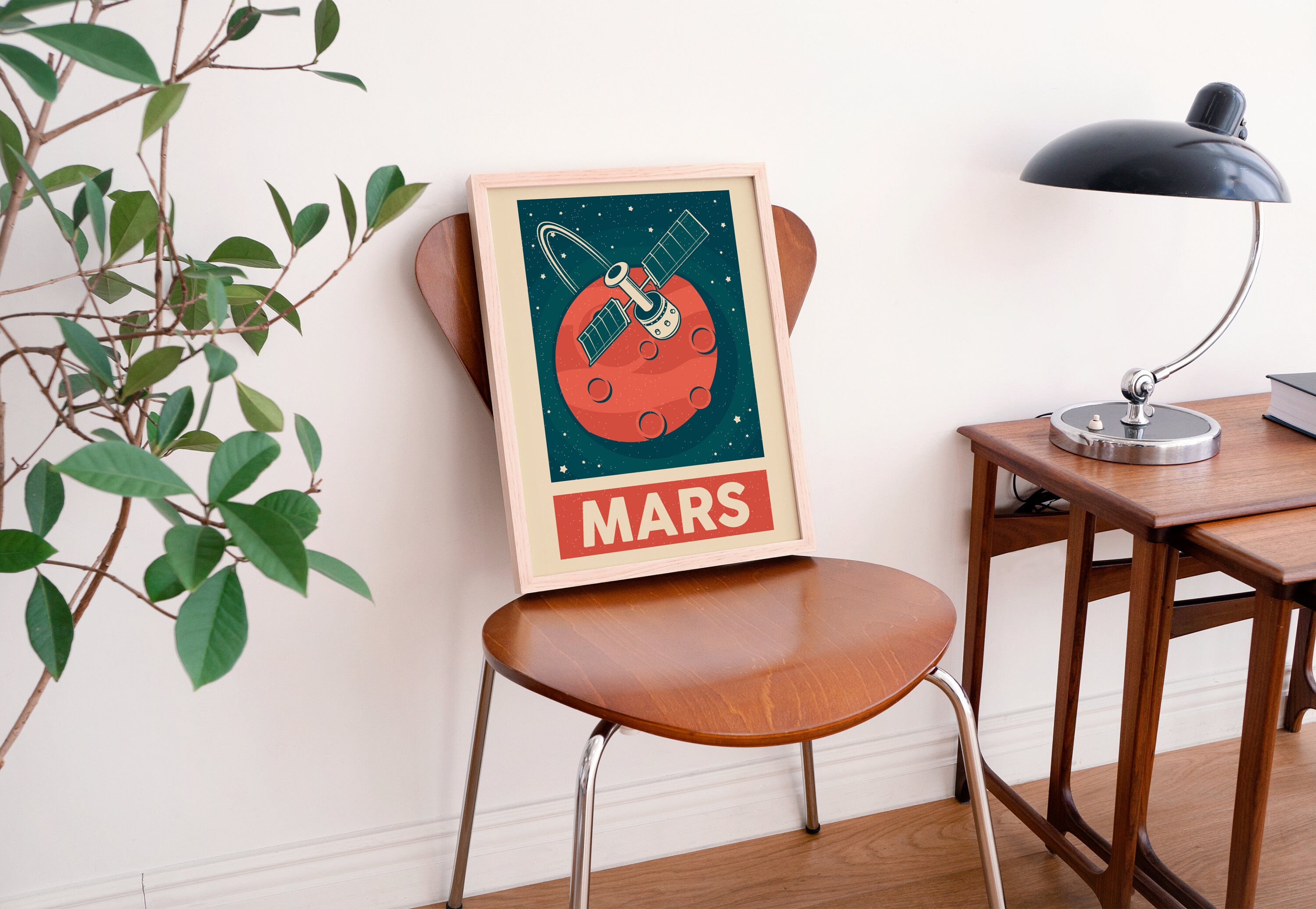 Retro Solar System Planet Wall Art Set of 9, Space Wall Print ...