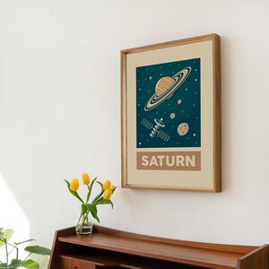 Retro Solar System Planet Wall Print Set of 9, Space Wall Print ...