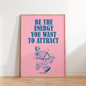 Retro Self Affirmation Print: Colorful Quote Wall Decor (Digital Download)