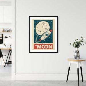 Retro Solar System Planet Wall Print Set of 9, Space Wall Print ...