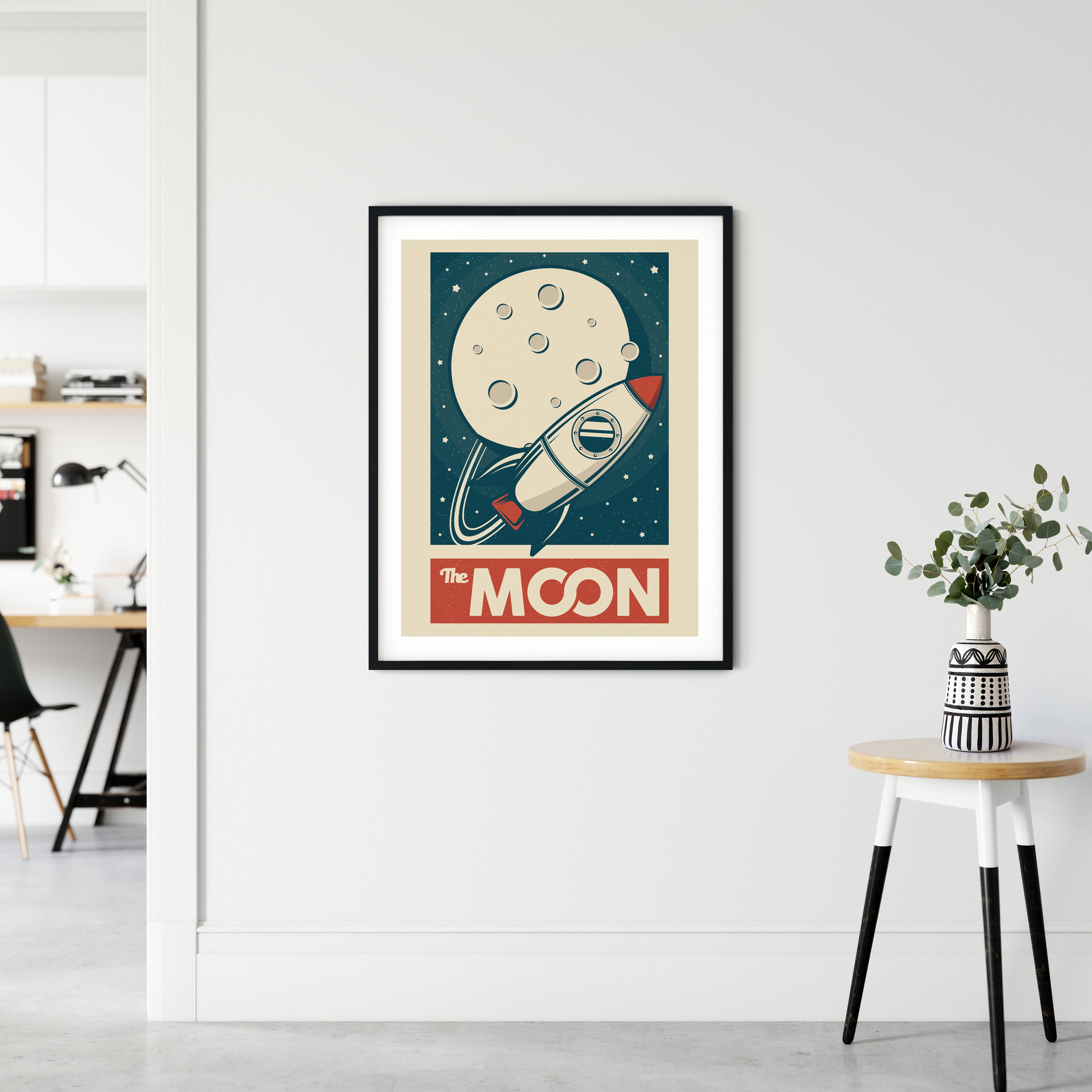 Retro Solar System Planet Wall Print Set of 9, Space Wall Print ...