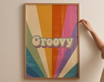 Retro Groovy Print: Trendy Wall Art (Digital Download)