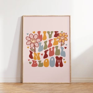 Inspirierender starker Retro Zitat Druck: Farbenfrohe Wandkunst (Digitaler Download)