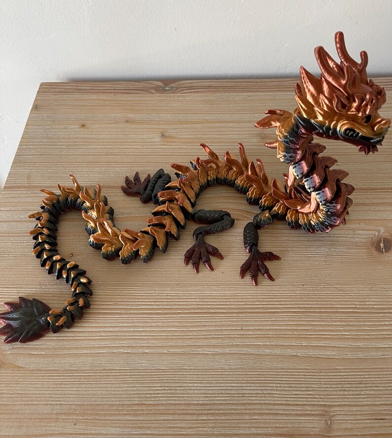 Articulated Imperial Chinese Dragon3d Printed Etsy
