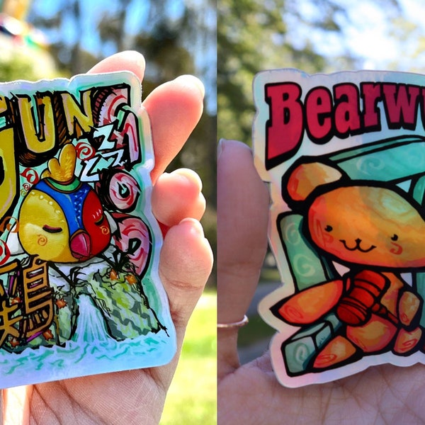 UCSD Sun god and bear warren (bearl) stickers